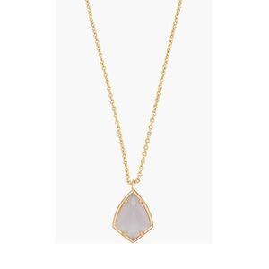 Kendra Scott ‘Cory’ Semiprecious Stone Cat’s Eye and 14K Gold Plated Necklace